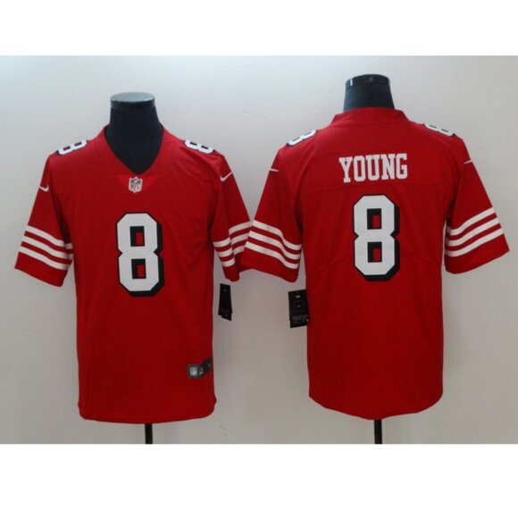 Mens Youths Kids Womens Steve Young Red StitchedJersey